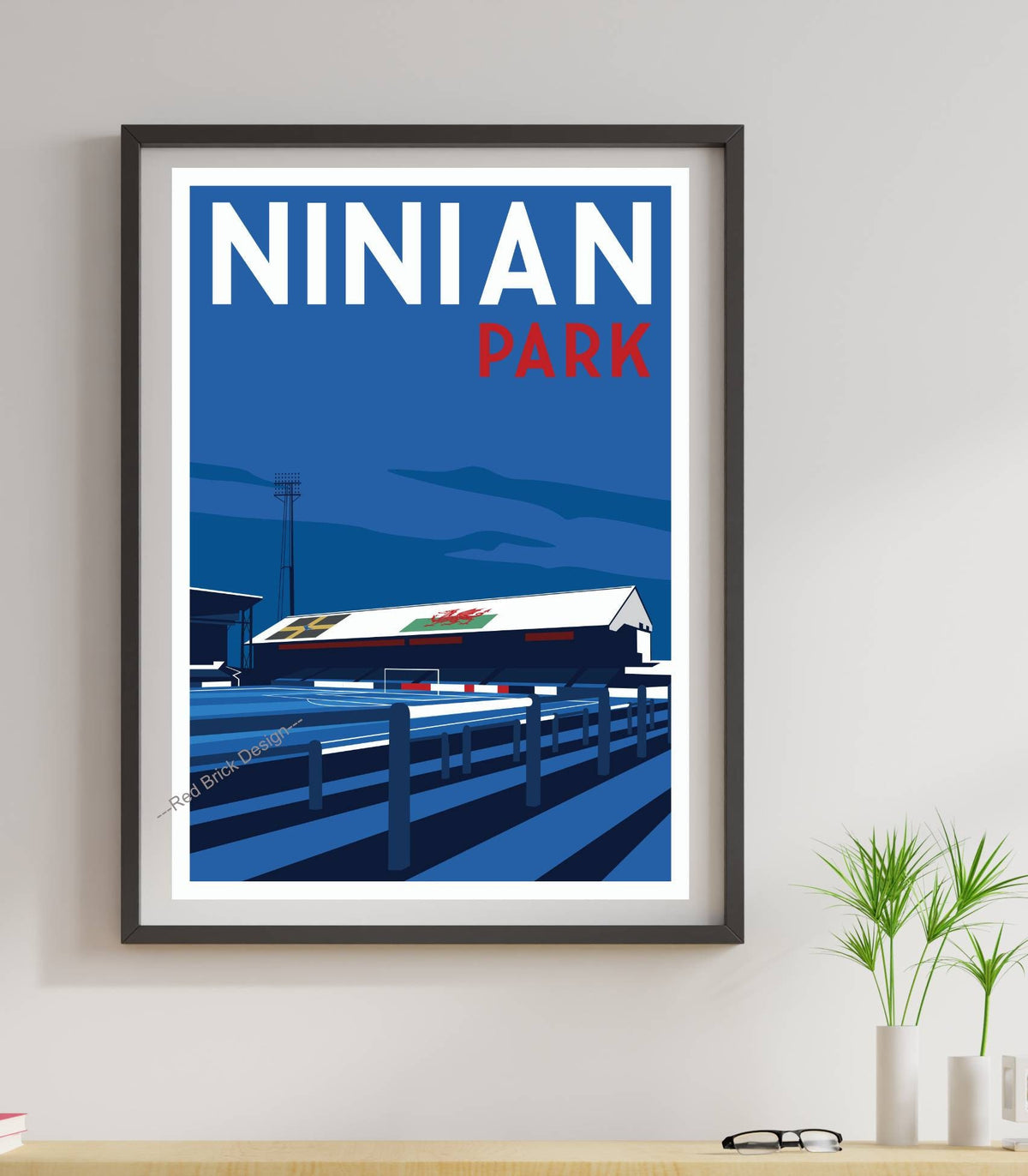 Vintage Cardiff City Football Print