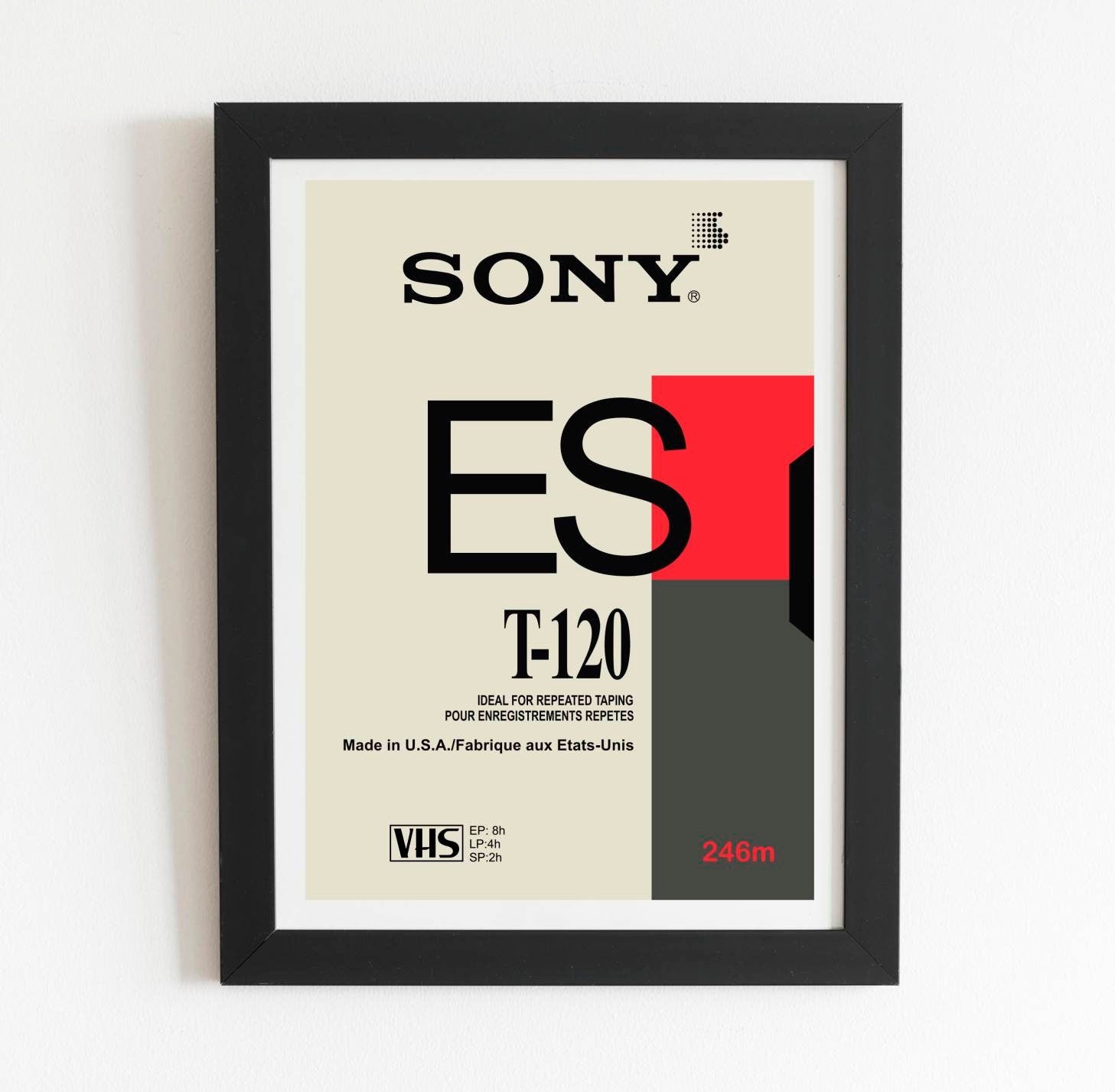 Retro 80s VHS art design print poster