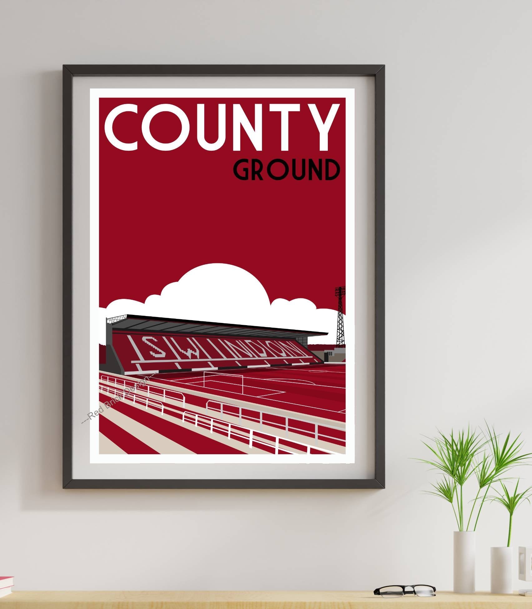 Swindon Town Fan Art Design Print