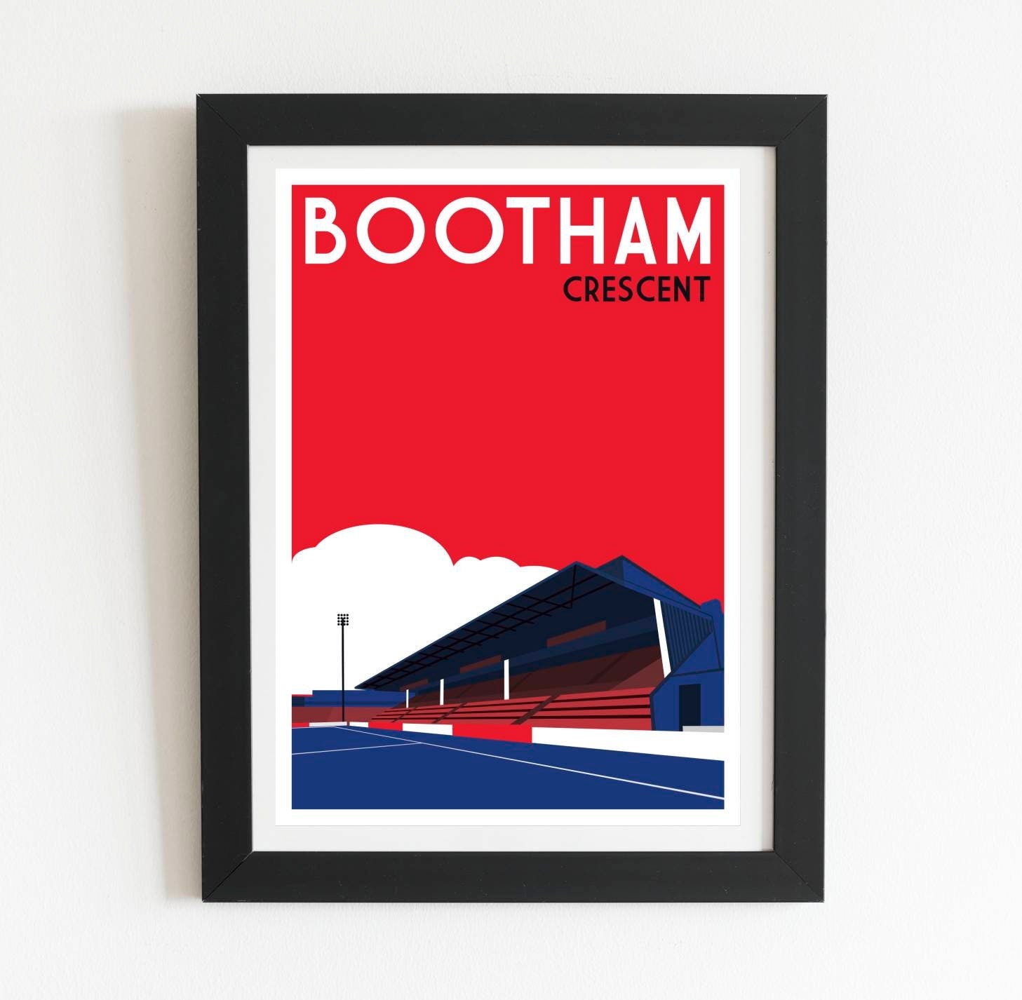 York City Bootham Crescent Retro Poster