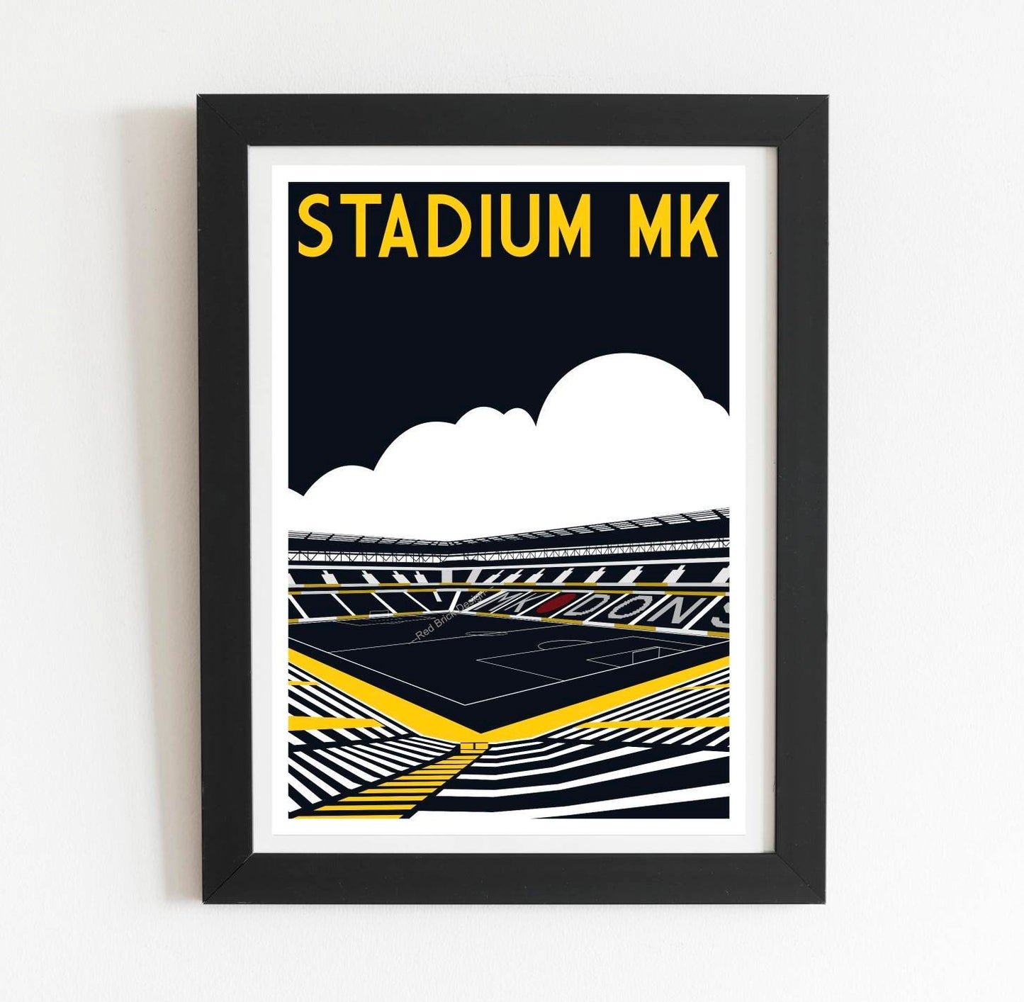 Retro MK Dons FC Stadium Poster