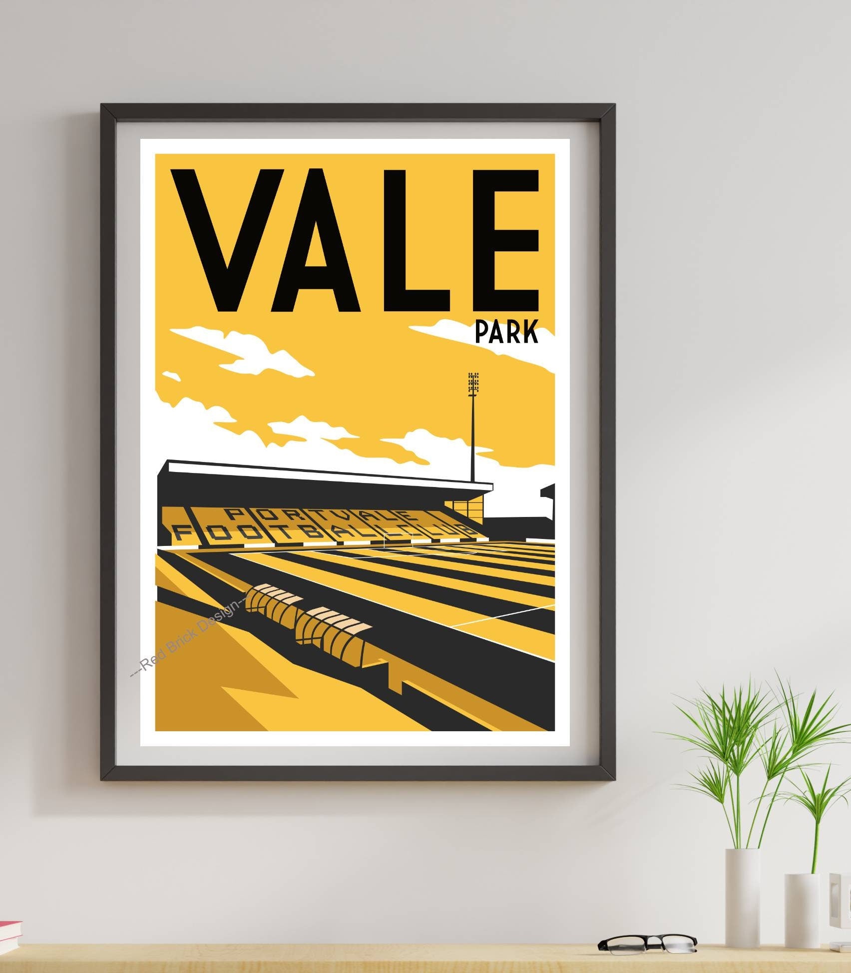 Retro Football Stadium Art Print