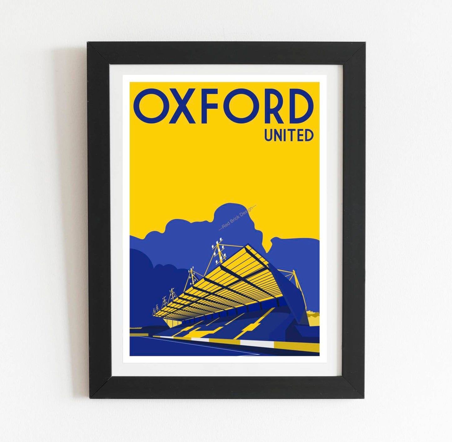 Oxford United Kassam Stadium retro art print poster