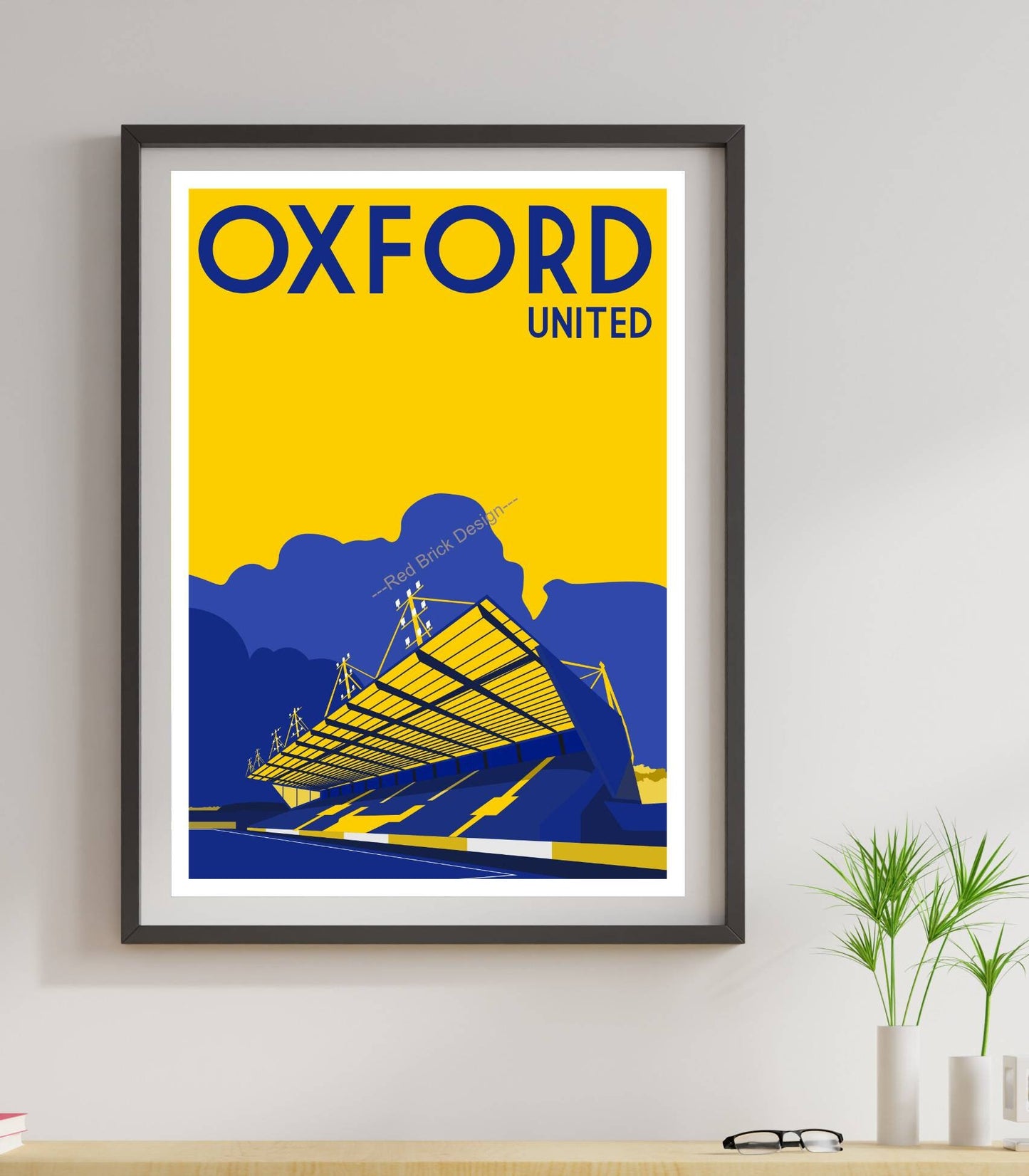 Football stadium artwork design poster