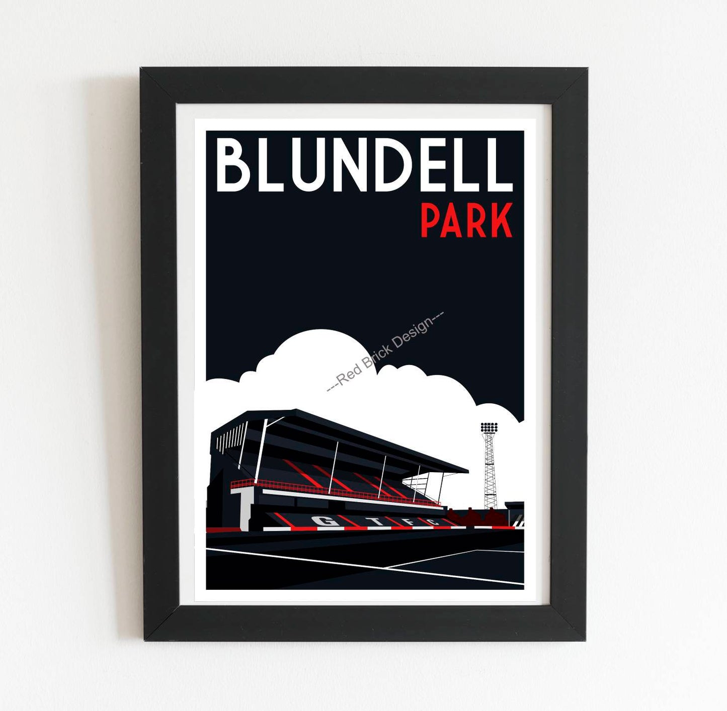 Grimsby Town FC Blundell Park Retro Poster