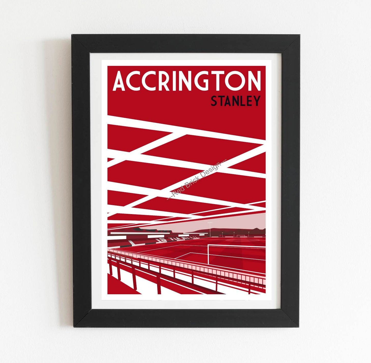 Retro Football Ground Art Print