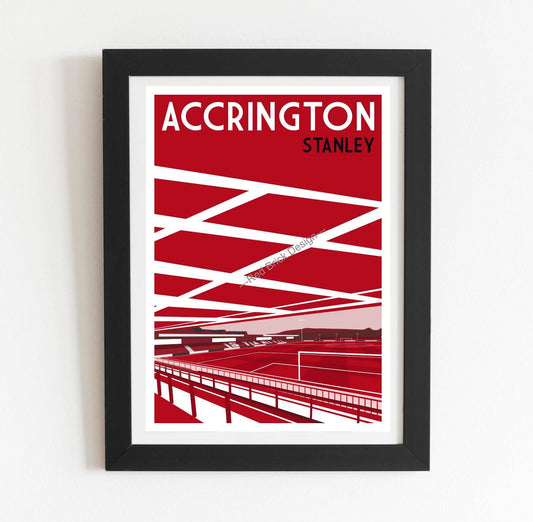 Retro Football Ground Art Print