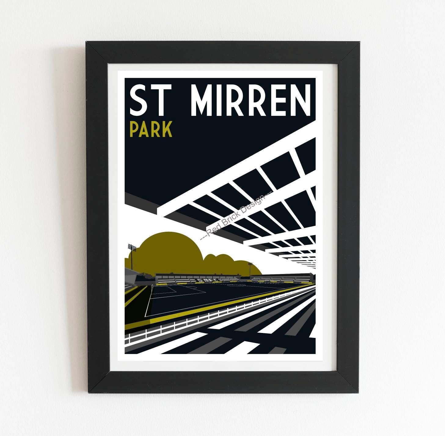 St Mirren Park retro art print