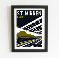 St Mirren Park retro art print
