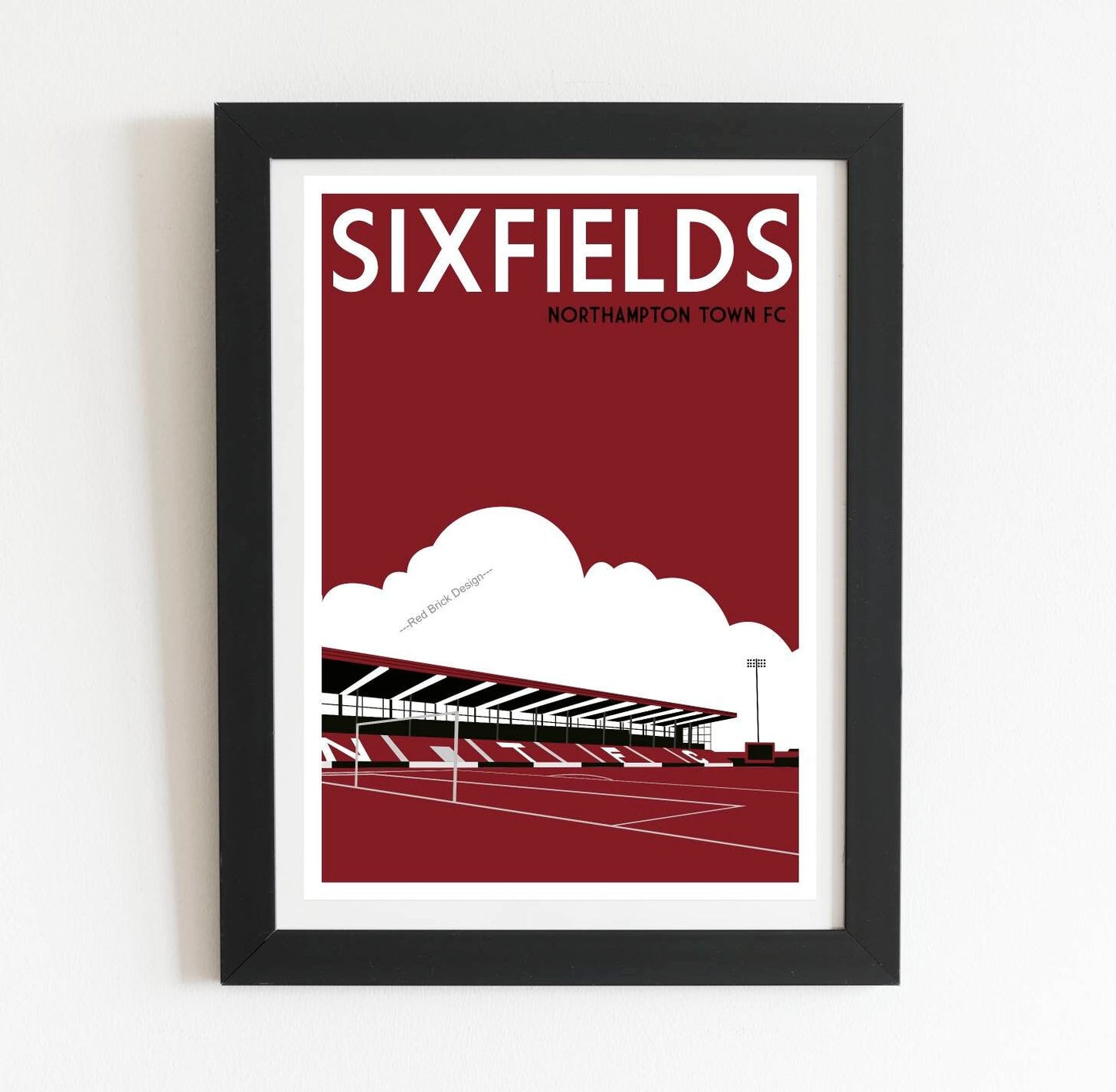 Northampton Town FC Sixfields Retro Poster