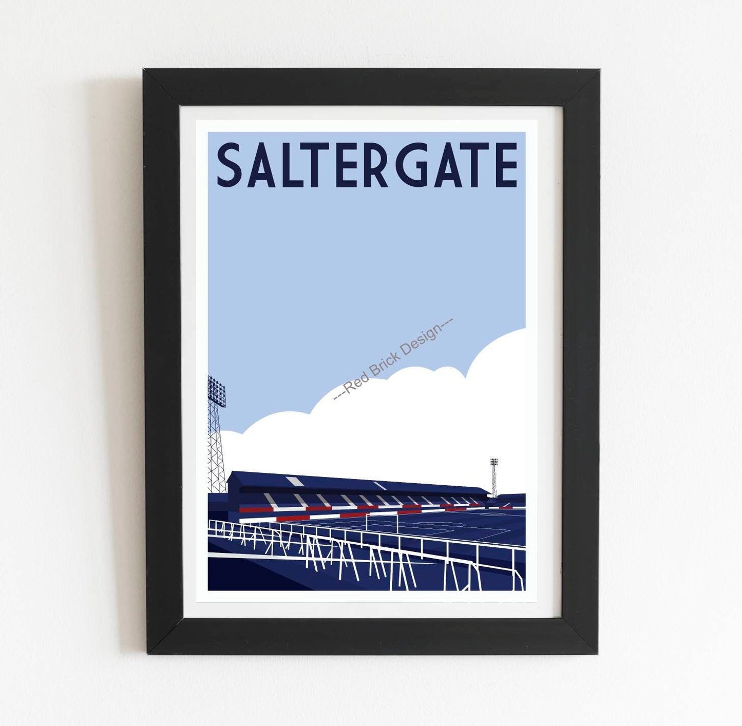 Saltergate Football Stadium Art Poster