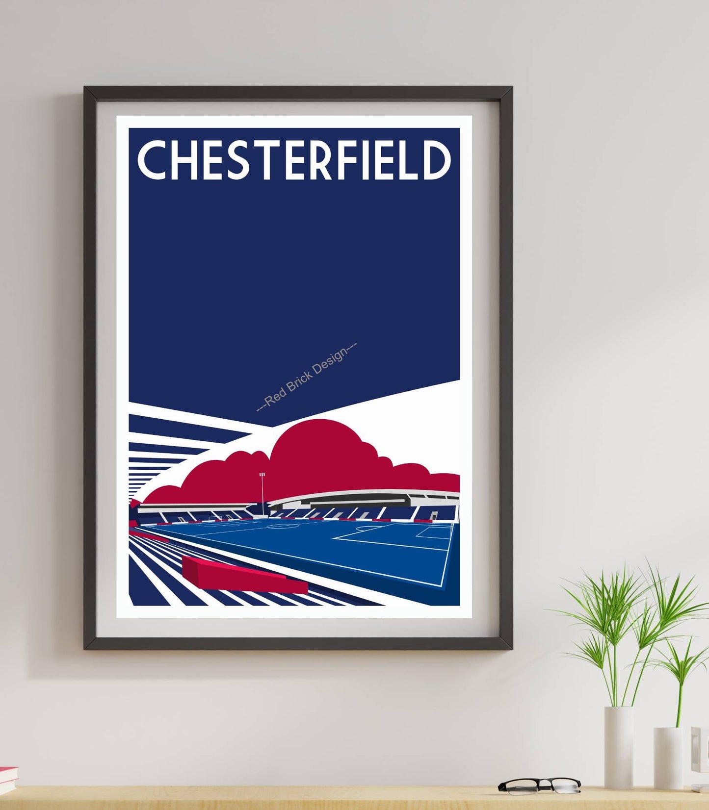 Minimalist design of Chesterfield FC's Technique Stadium