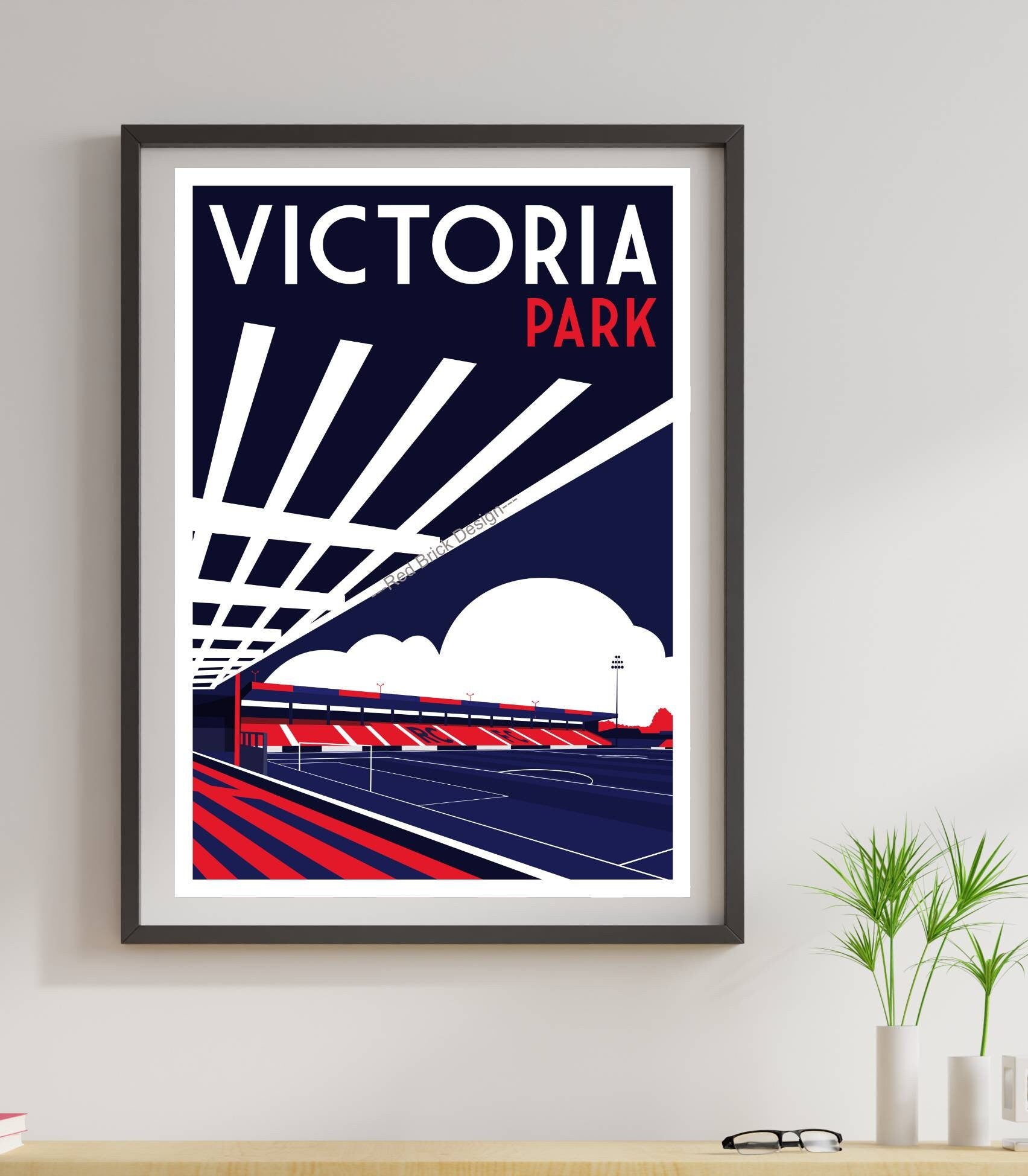 Retro art print of Victoria Park