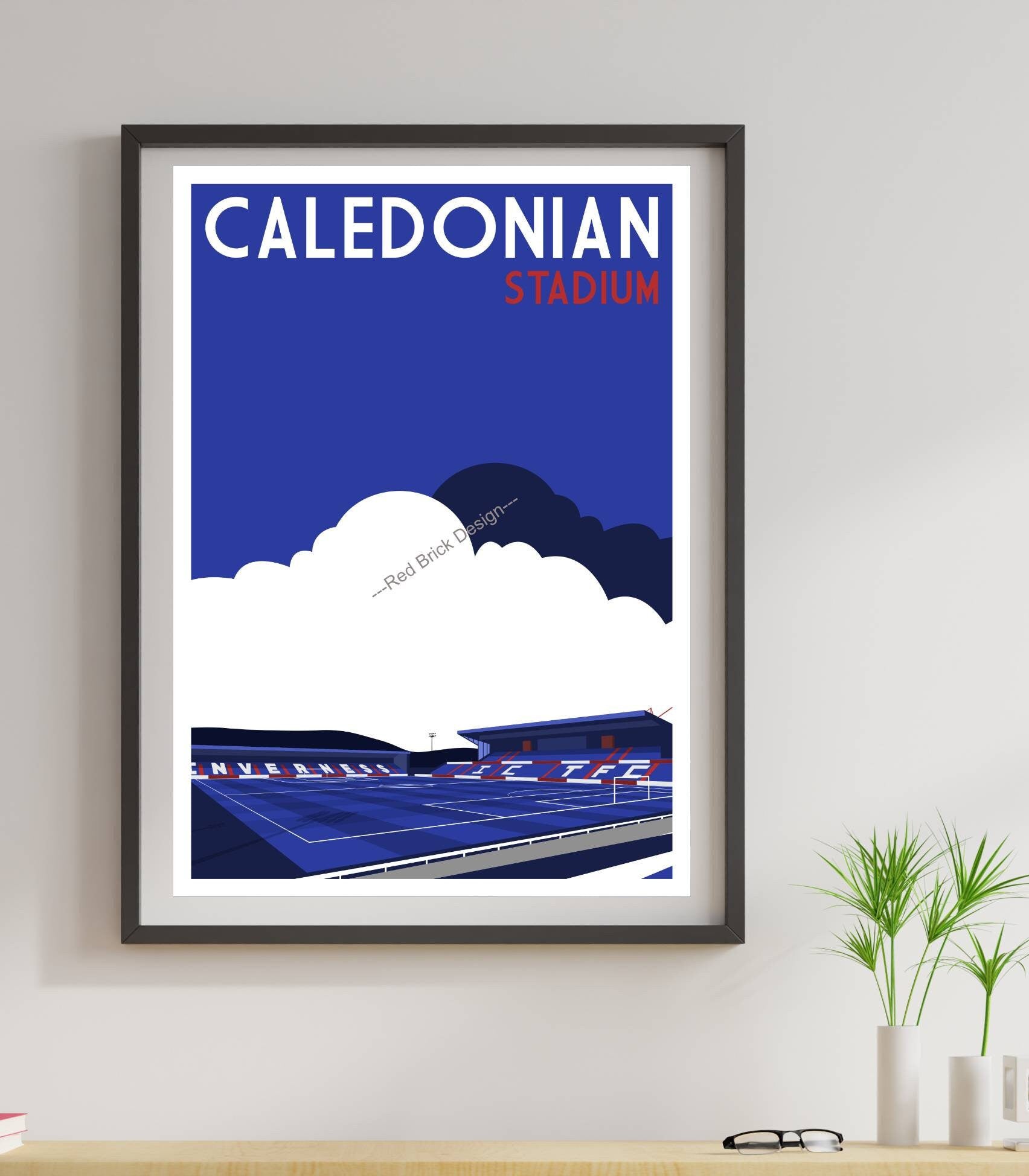 Retro art print of Caledonian Stadium