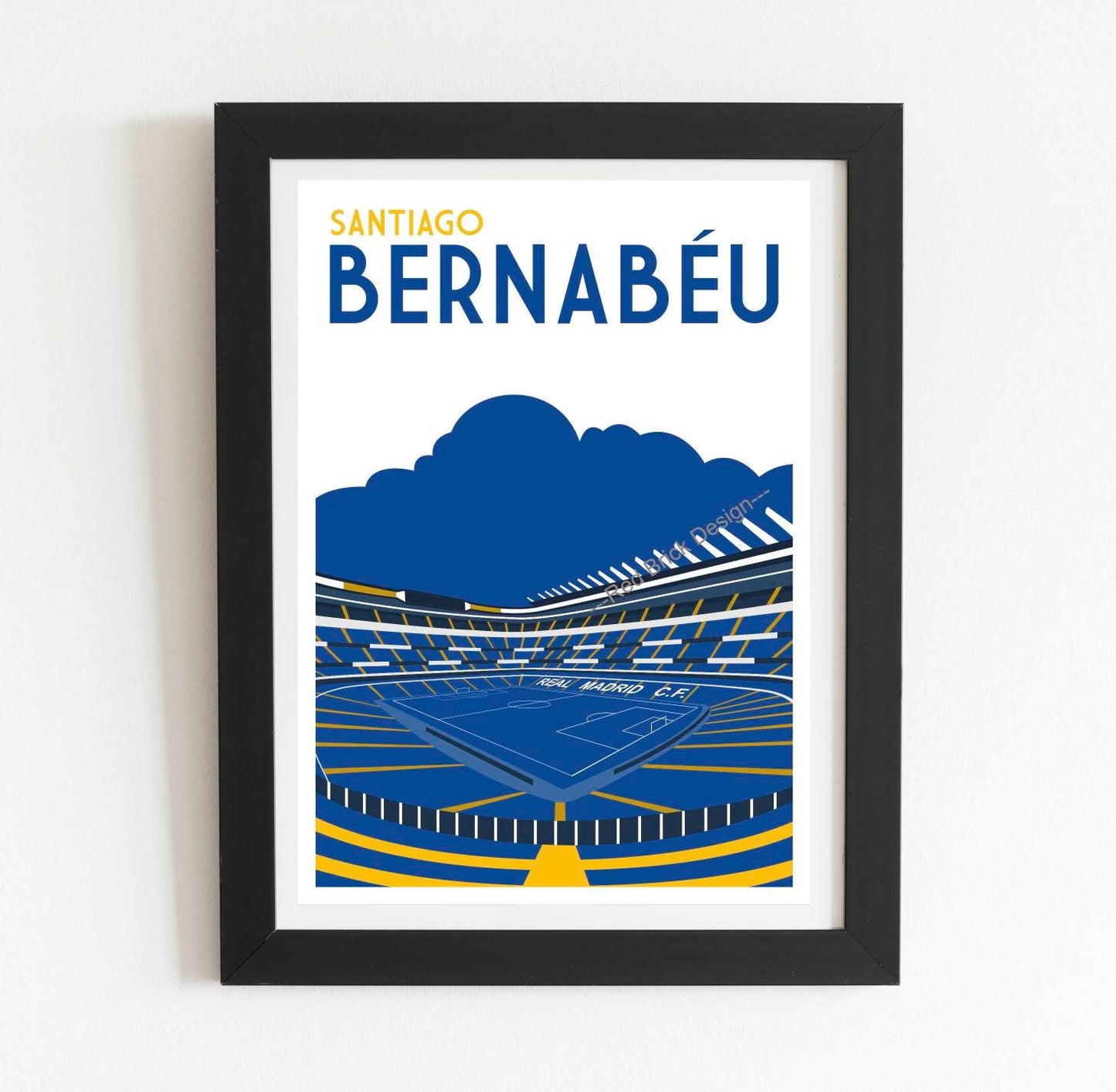 Real Madrid Santiago Bernabeu Retro Poster