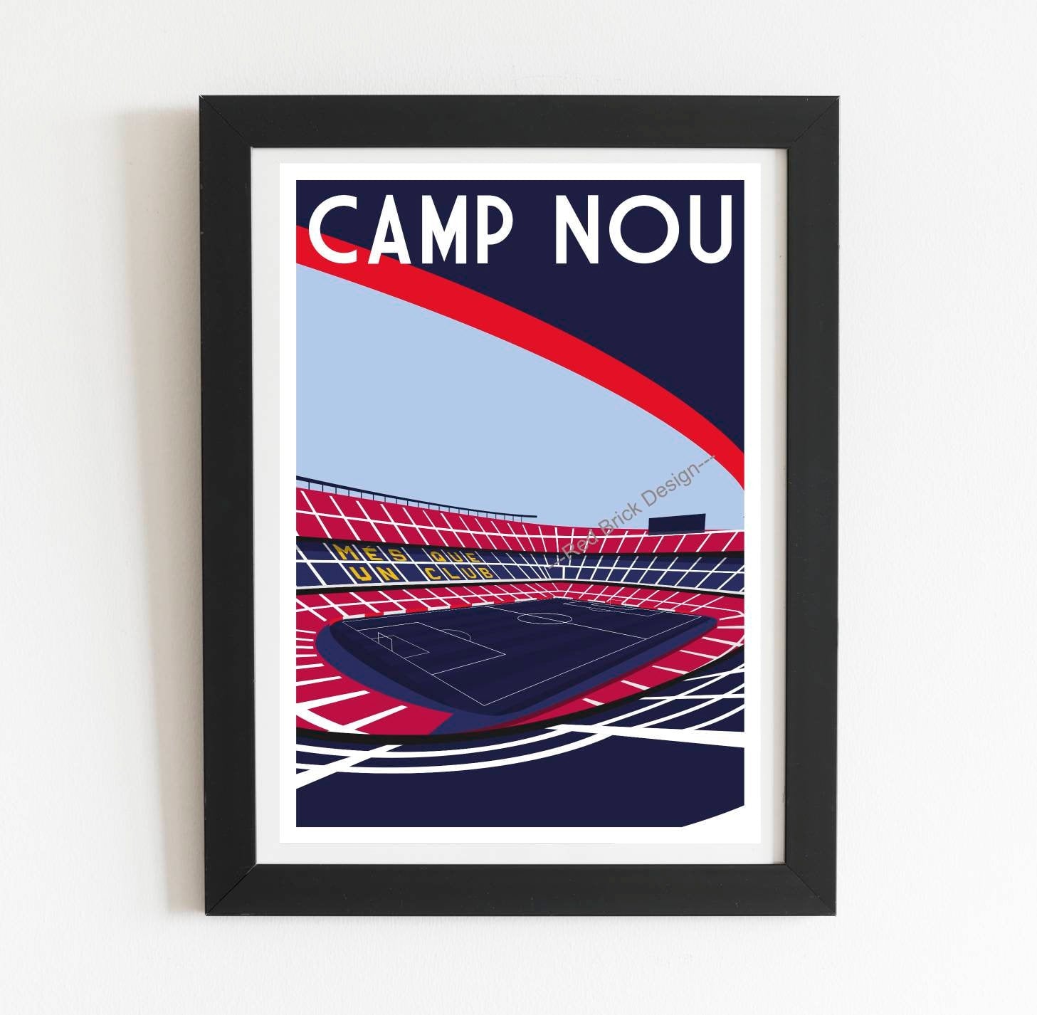 Barcelona Camp Nou Football Stadium Poster