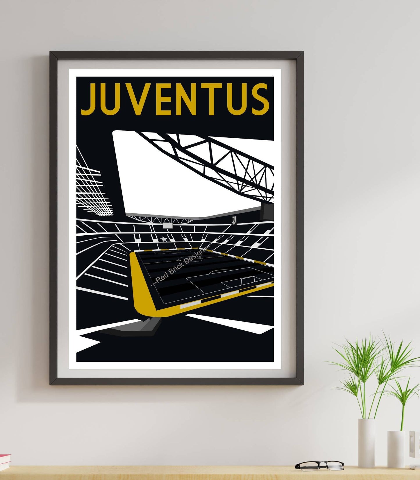 Vintage Juventus Football Stadium Print