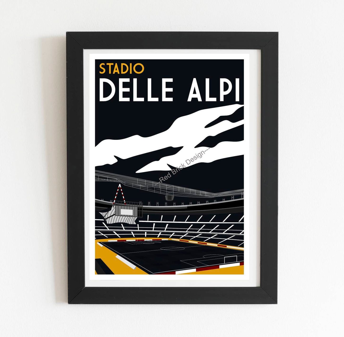 Retro Juventus Stadio Delle Alpi Poster