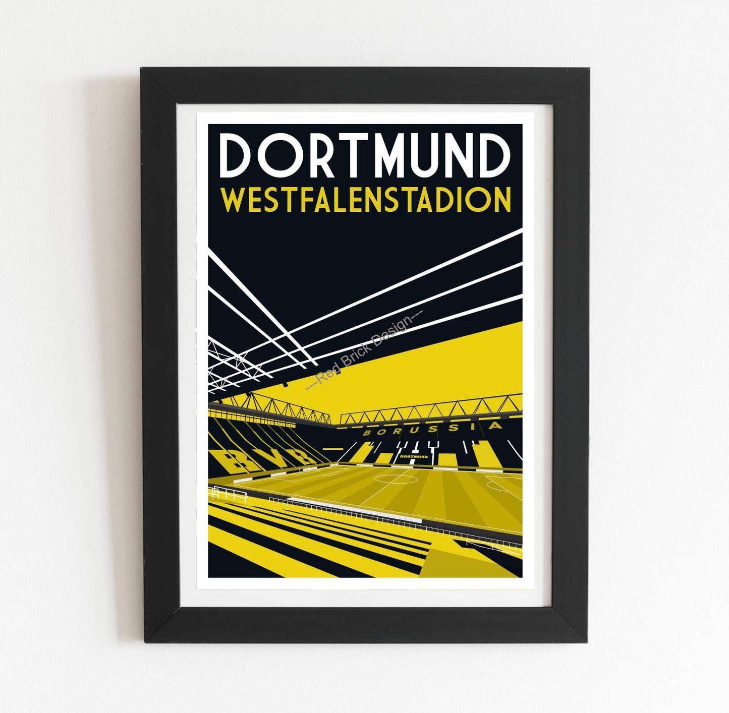 Borussia Dortmund Westfalenstadion Football Stadium Poster