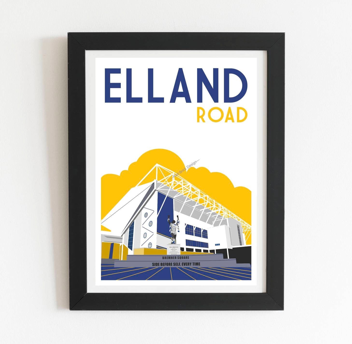 Leeds United Elland Road Retro Poster