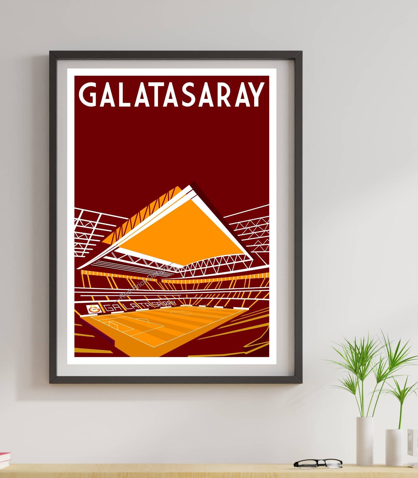 Retro Football Stadium Art Print