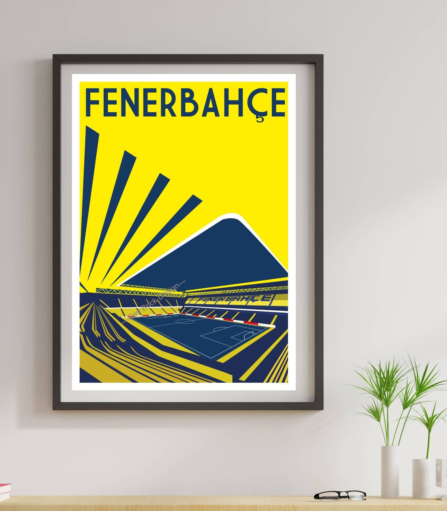 Retro Style Şükrü Saracoğlu Football Stadium Poster