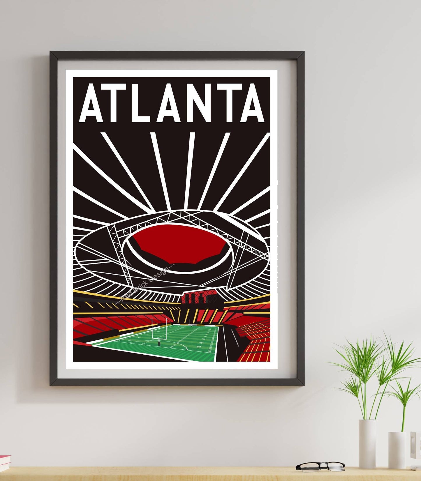 Mercedes-Benz Stadium Vintage Art Print