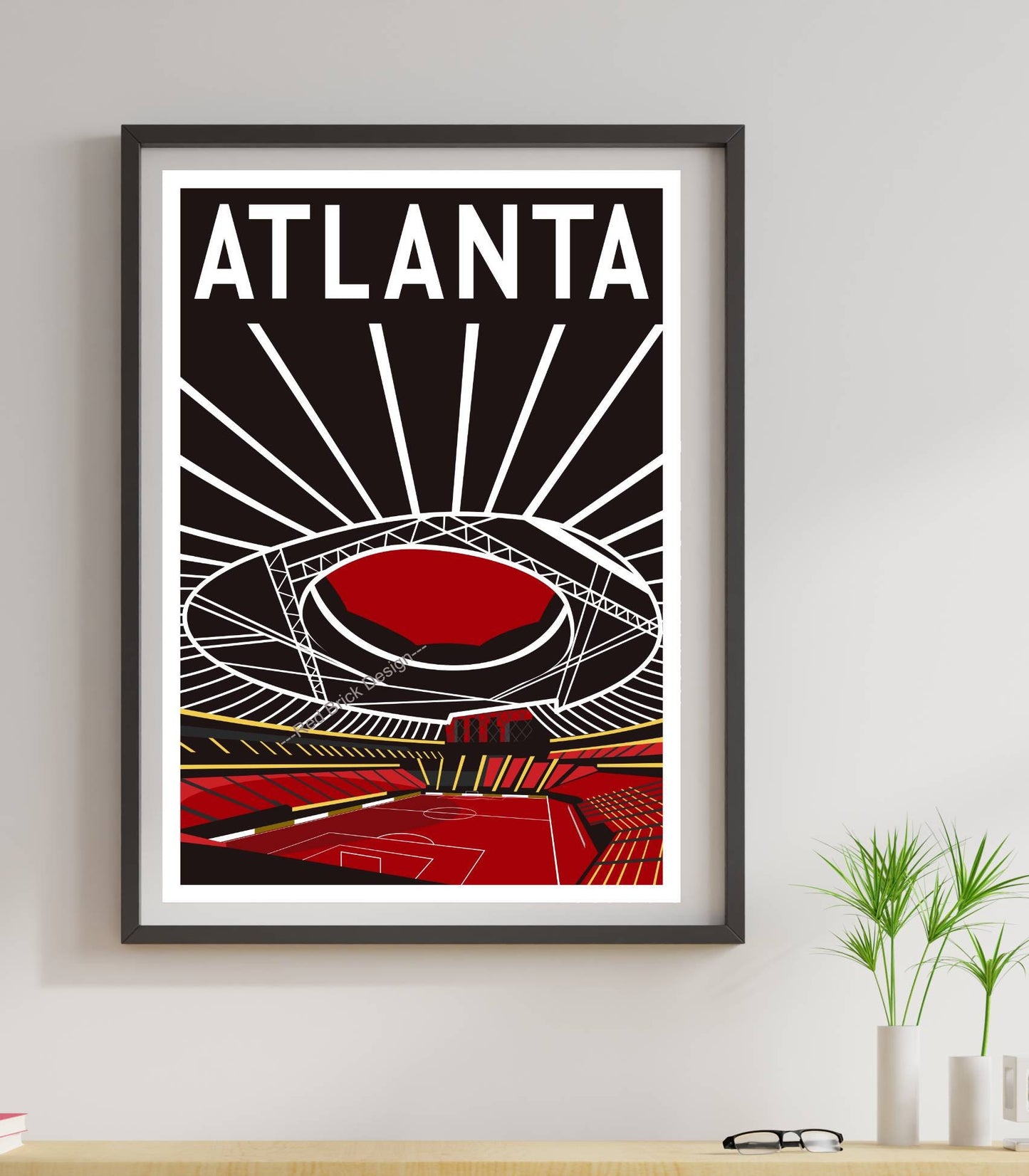 Atlanta United FC minimalist stadium poster