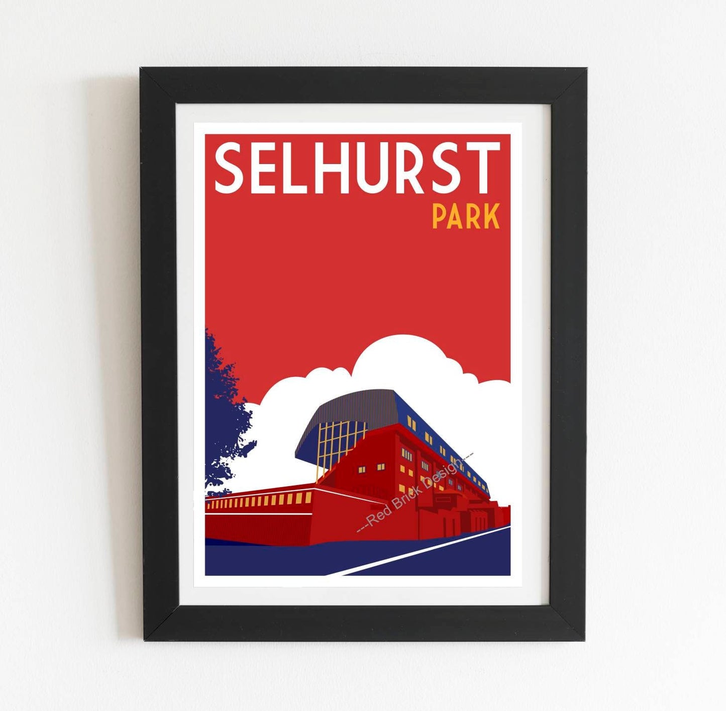 Selhurst Park Outside Retro Art Print