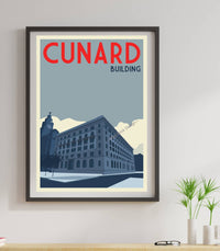 Royal Liver Building retro art print