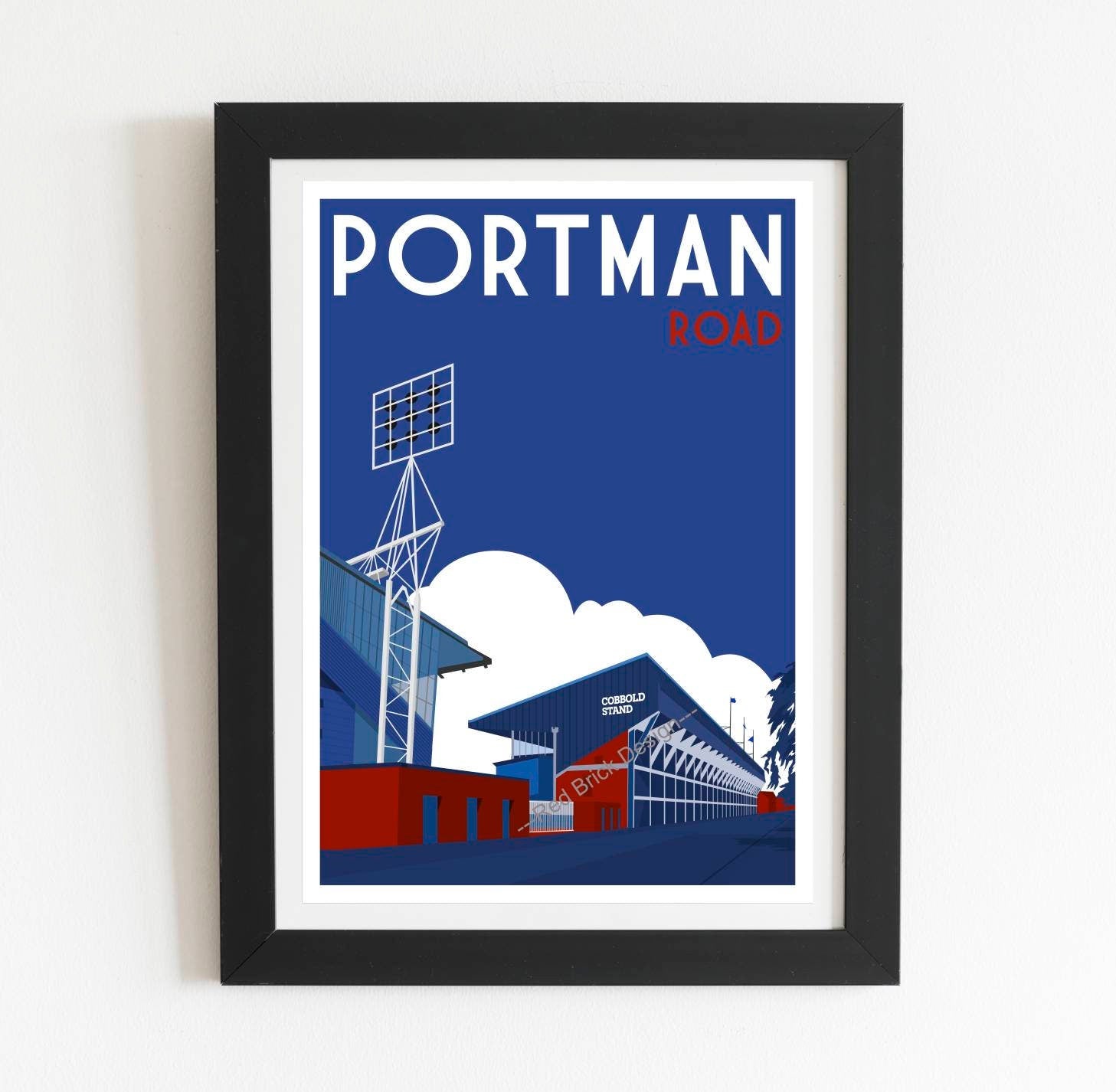 Retro Ipswich Town Portman Road Art Print