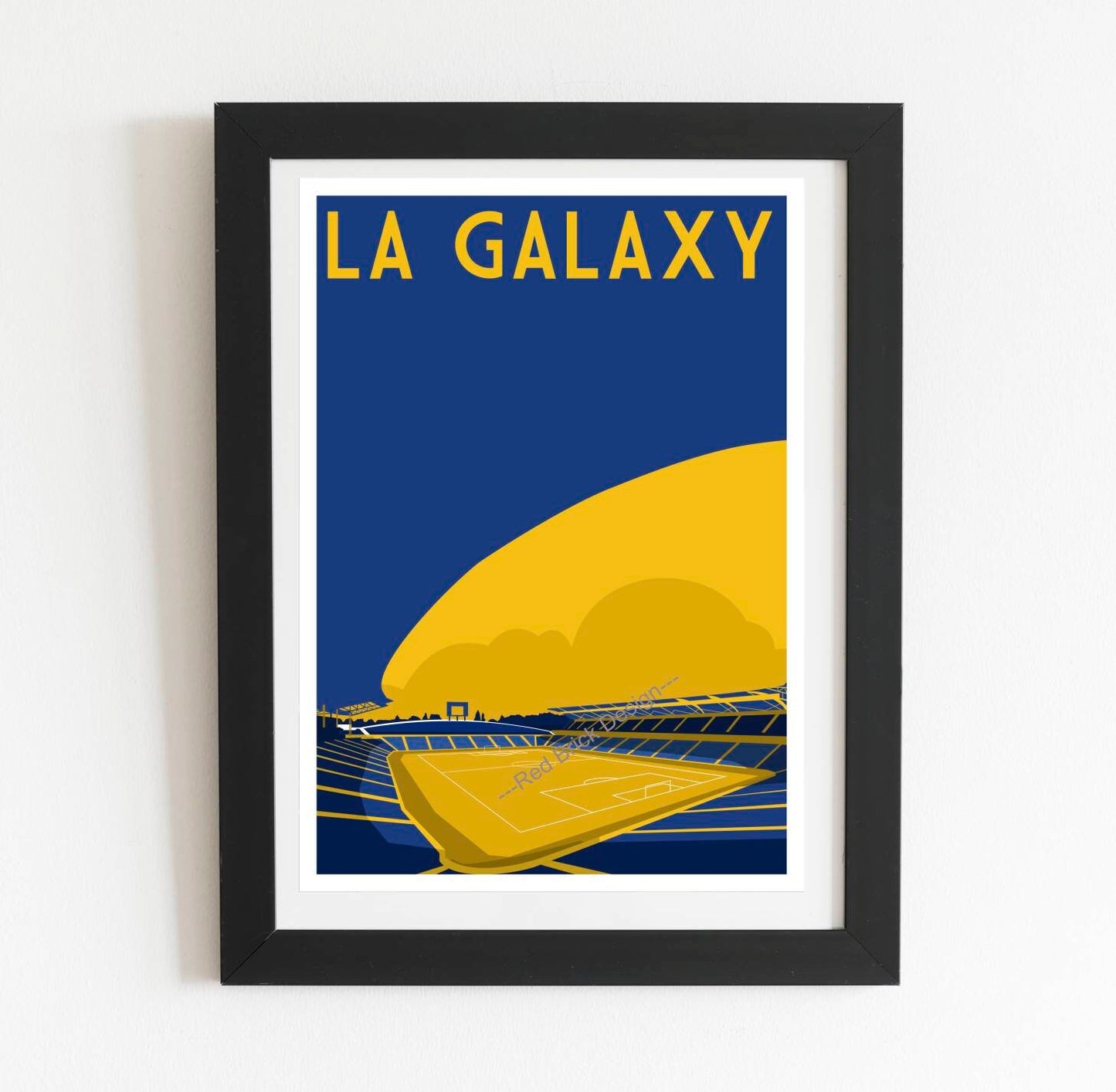 LA Galaxy Stadium Retro Poster