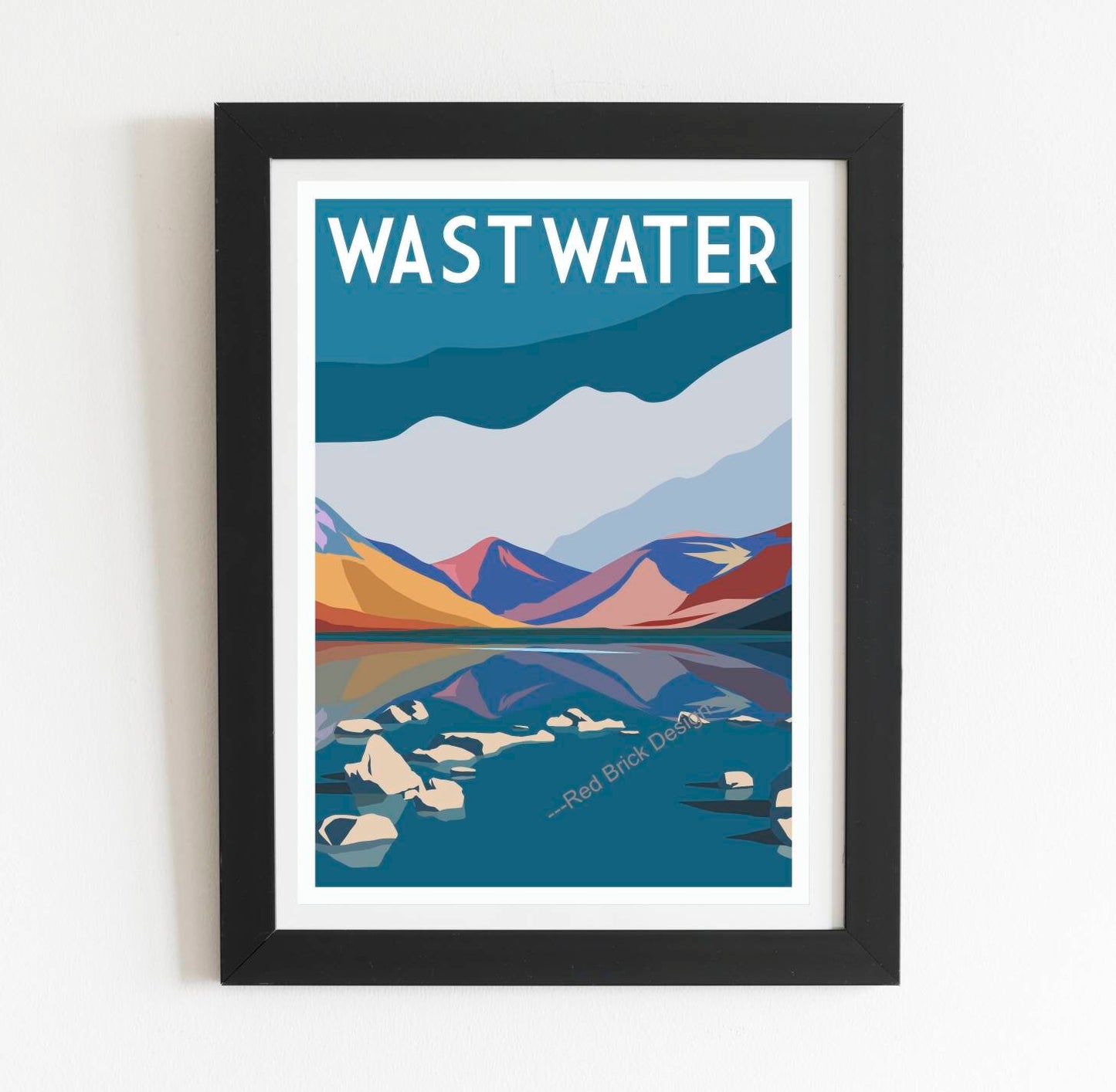 Wastwater Retro Art Poster