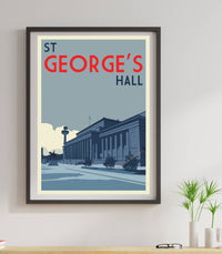 Retro Liverpool Landmark Art Print