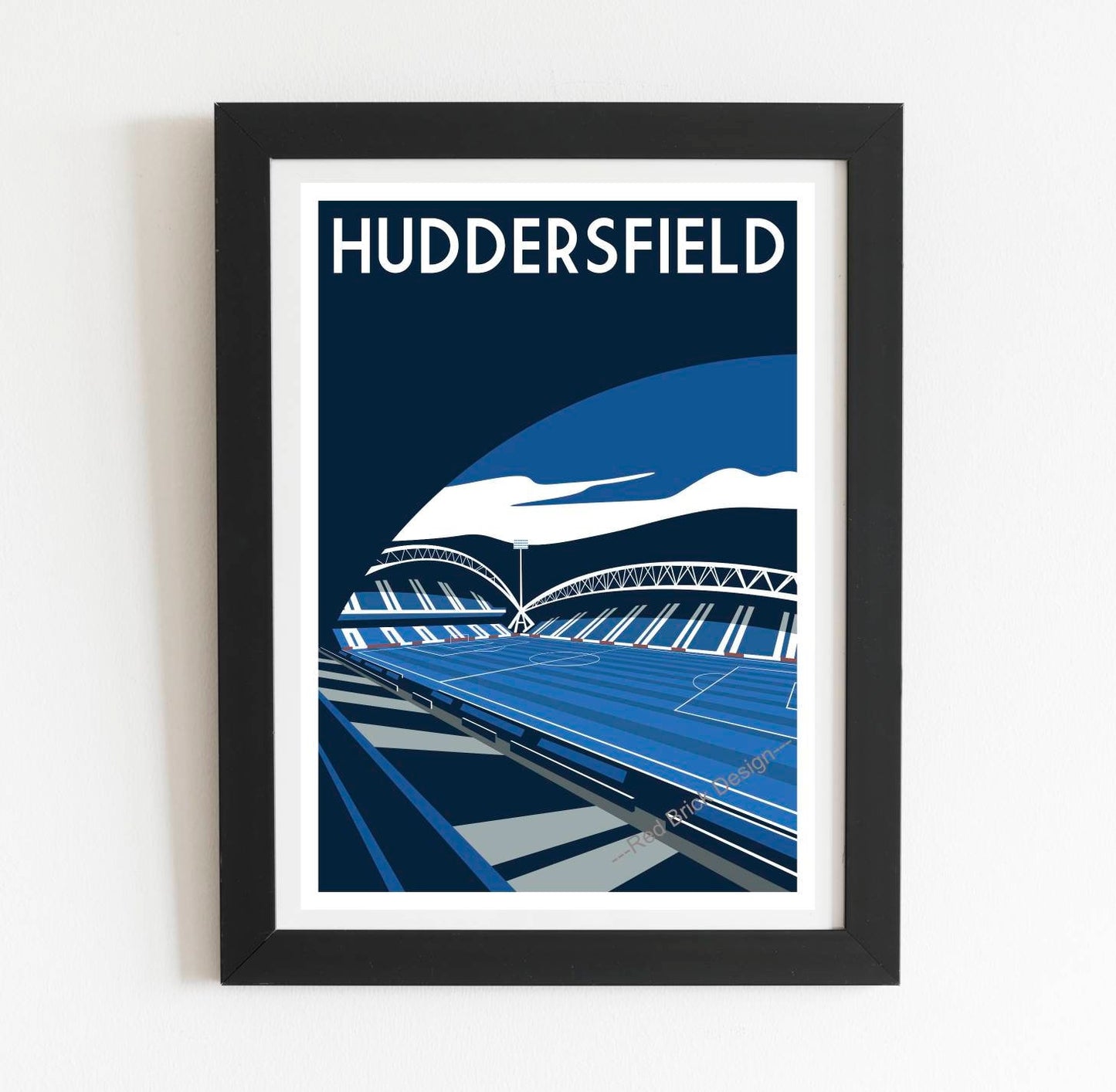 Huddersfield Town Retro Art Print Poster