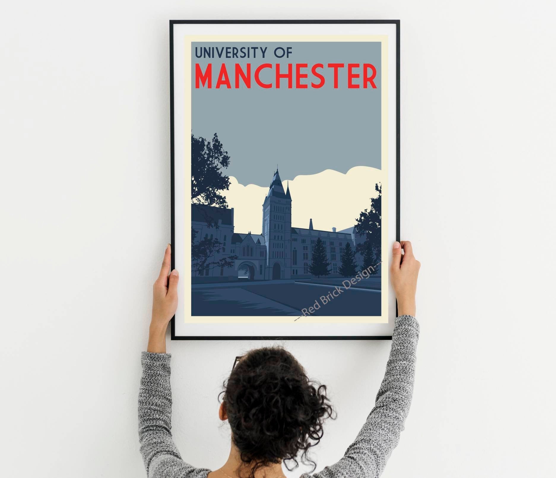 Retro Manchester University Artwork