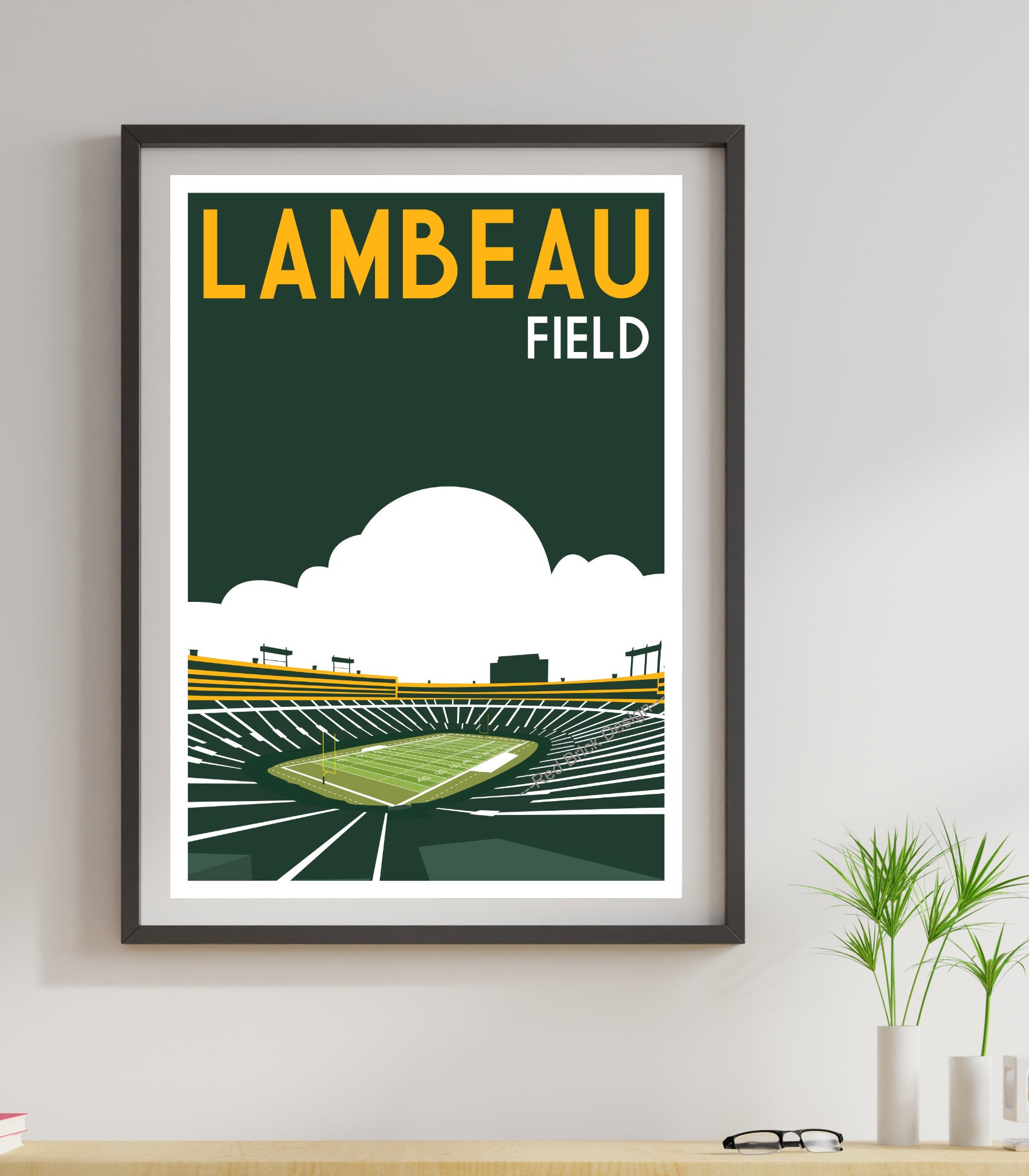 Lambeau Field Vintage Art Print